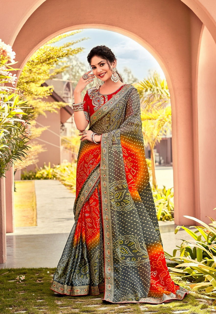 Mangalam Vol 2 By Stylewell Bandhej Wedding Sarees Catalog